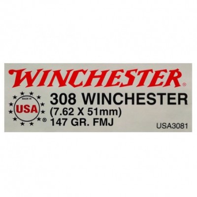 .308 WIN FMJ 147 grains - Winchester